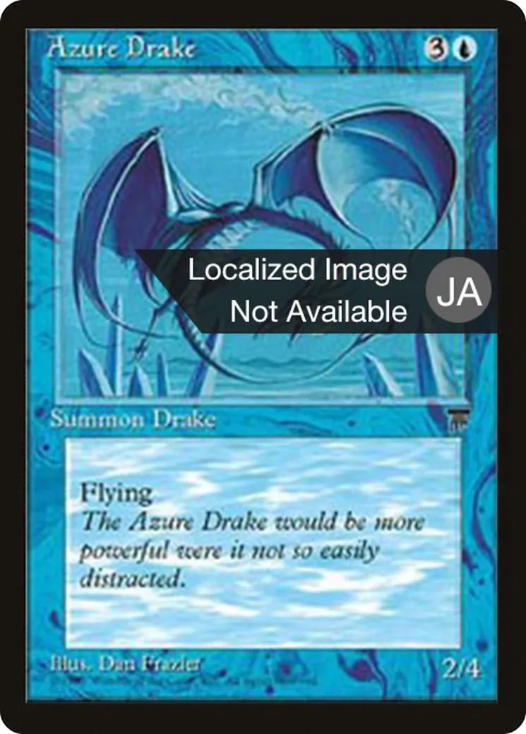 Azure Drake from Chronicles Foreign Black Border - Magic: The Gathering