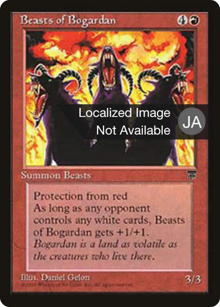 Beasts of Bogardan — Chronicles Foreign Black Border — Magic: The Gathering