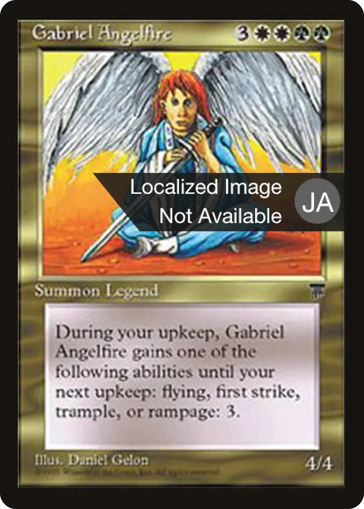 Gabriel Angelfire — Chronicles Foreign Black Border — Magic: The Gathering