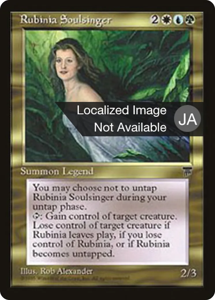 Rubinia Soulsinger — Chronicles Foreign Black Border — Magic: The Gathering