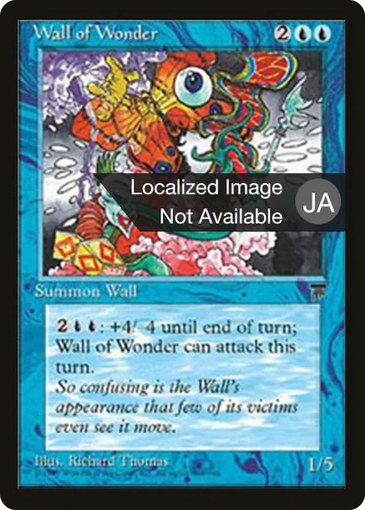 Wall of Wonder — Chronicles Foreign Black Border — Magic: The Gathering