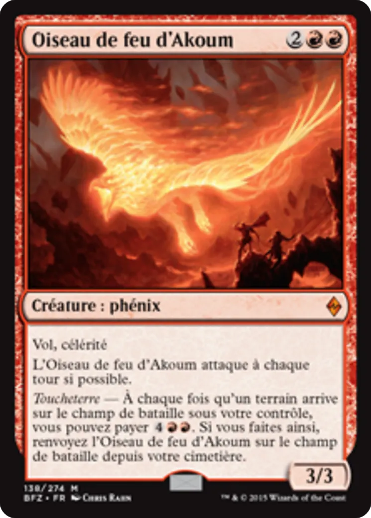 Oiseau de feu d'Akoum — Battle for Zendikar — Magic: The Gathering