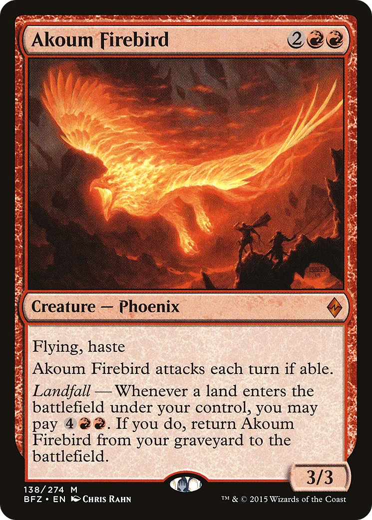 Akoum Firebird — Battle for Zendikar — Magic: The Gathering