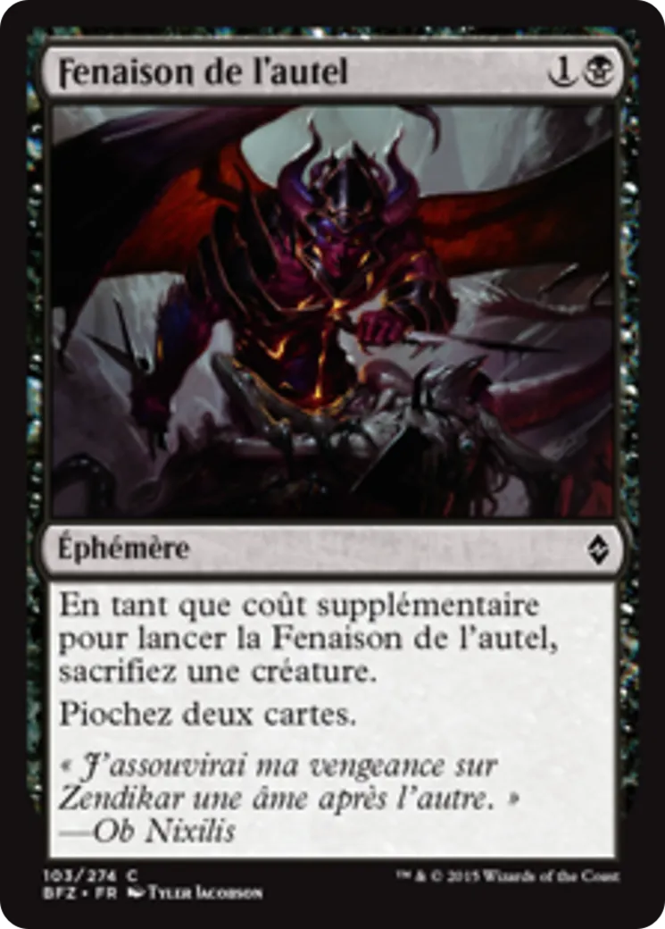 Fenaison de l'autel — Battle for Zendikar — Magic: The Gathering