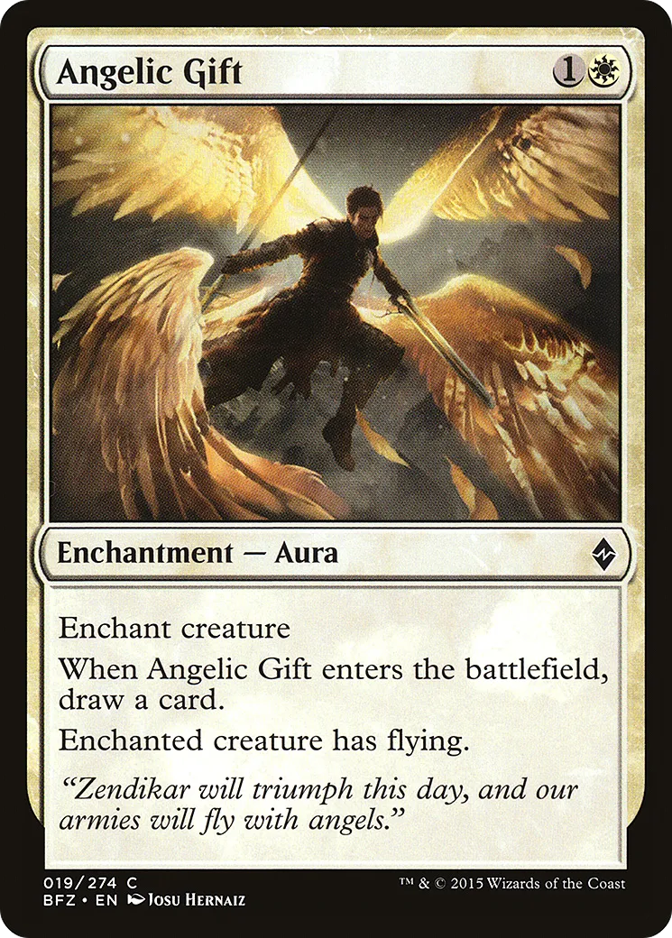 Angelic Gift — Battle for Zendikar — Magic: The Gathering