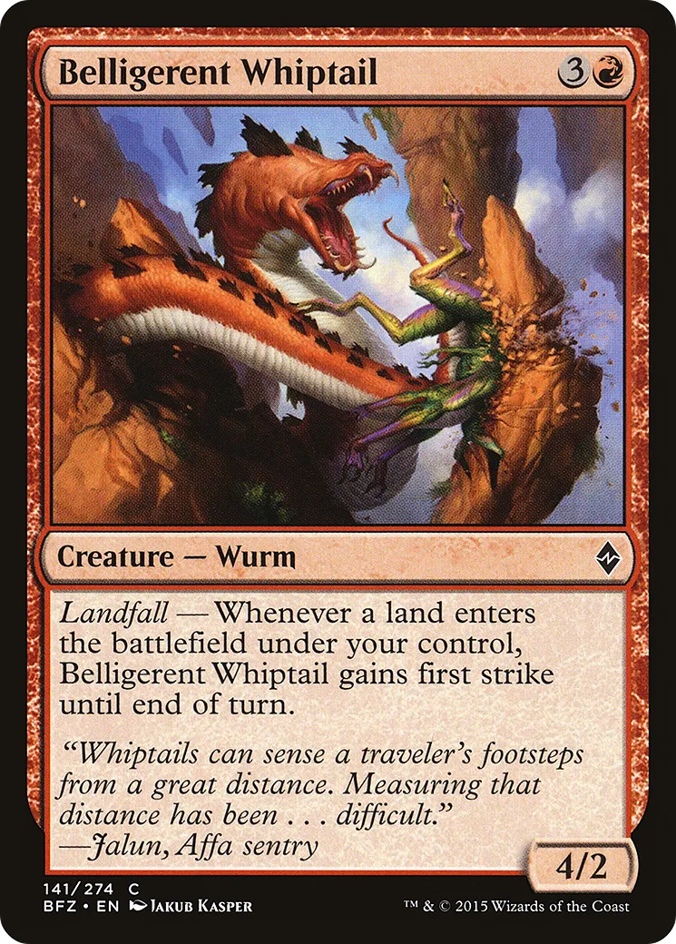 Queue en fouet belligérant — Battle for Zendikar — Magic: The Gathering