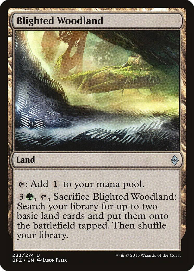 Blighted Woodland — Battle for Zendikar — Magic: The Gathering
