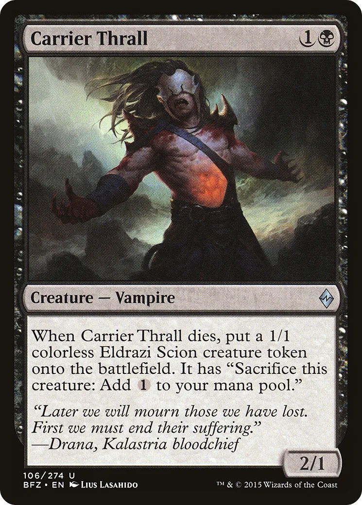 Carrier Thrall — Battle for Zendikar — Magic: The Gathering