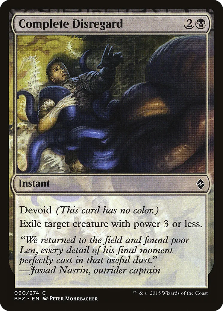 Complete Disregard from Battle for Zendikar - Magic: The Gathering