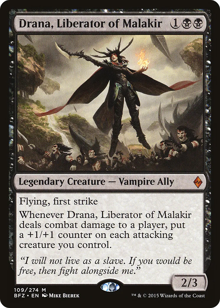 Drana, Liberator of Malakir — Battle for Zendikar — Magic: The Gathering
