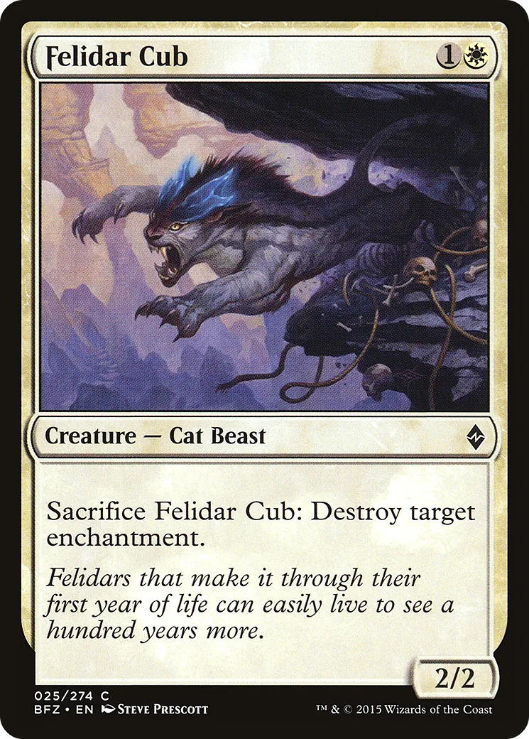 Felidar Cub — Battle for Zendikar — Magic: The Gathering