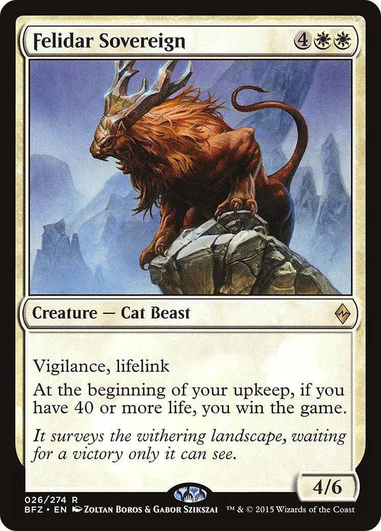 Felidar Sovereign — Battle for Zendikar — Magic: The Gathering