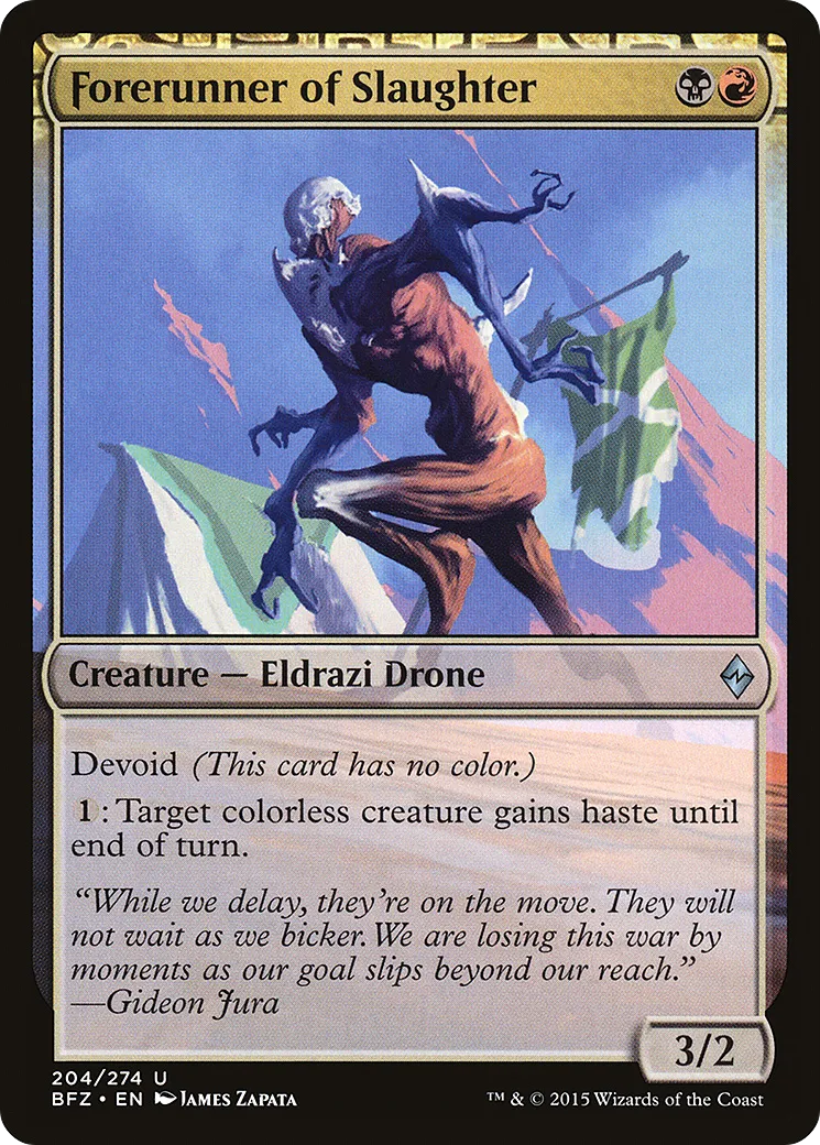 Précurseur du massacre — Battle for Zendikar — Magic: The Gathering