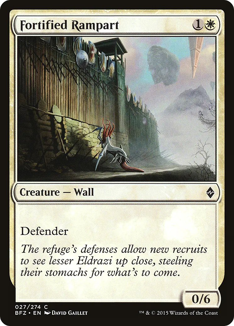 Fortified Rampart — Battle for Zendikar — Magic: The Gathering