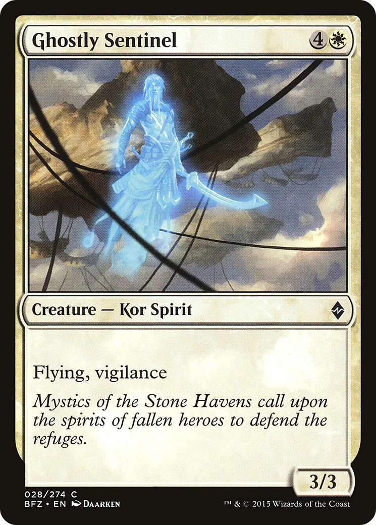 Ghostly Sentinel — Battle for Zendikar — Magic: The Gathering