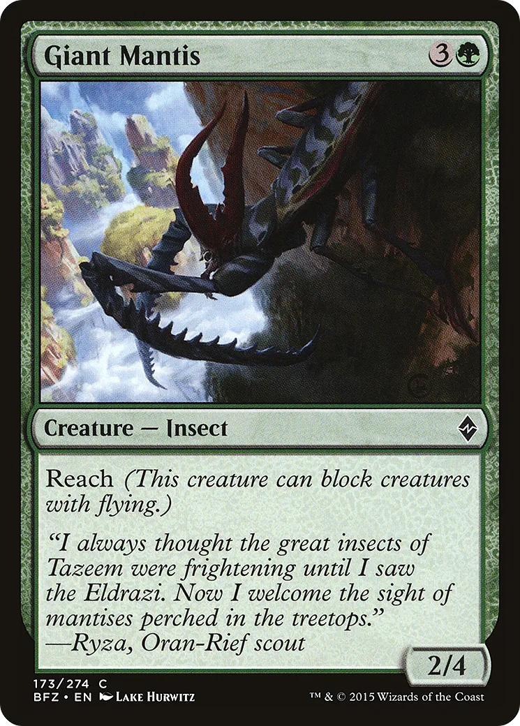 Mante géante — Battle for Zendikar — Magic: The Gathering