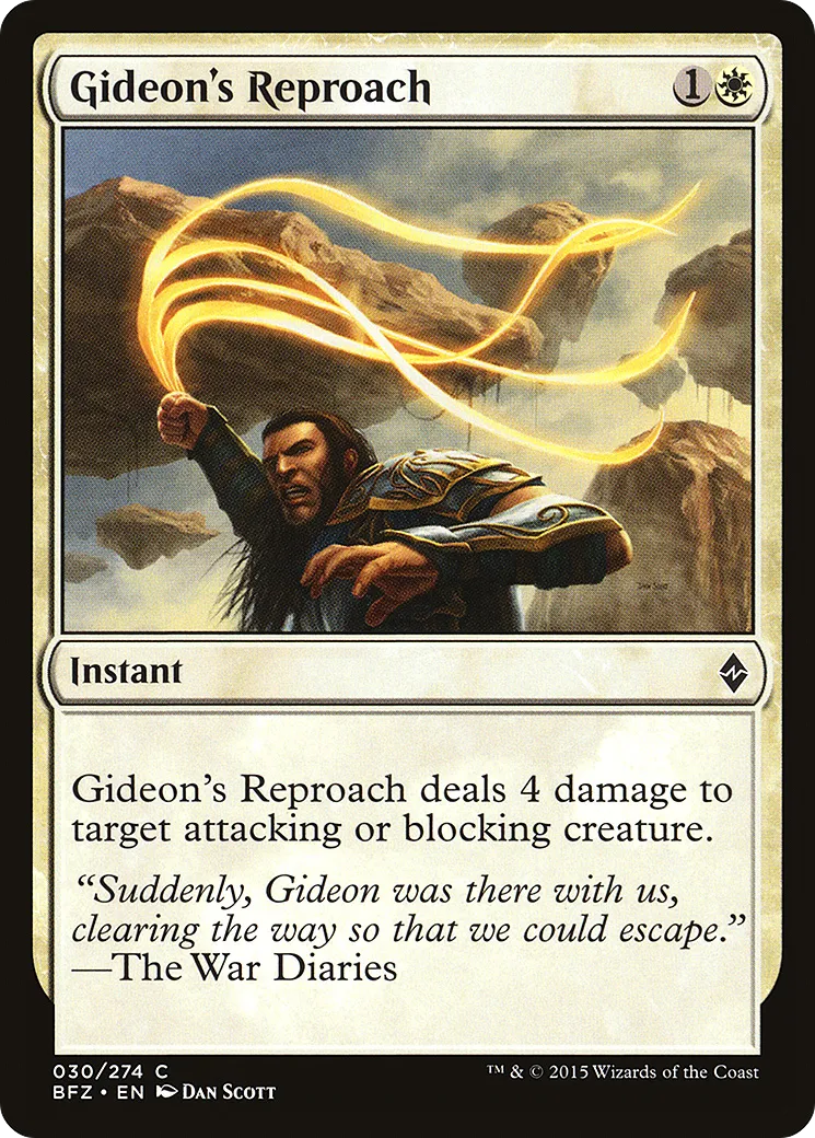 Reproche de Gideon — Battle for Zendikar — Magic: The Gathering