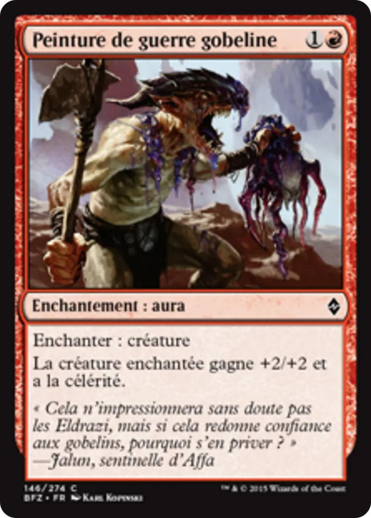 Peinture de guerre gobeline — Battle for Zendikar — Magic: The Gathering