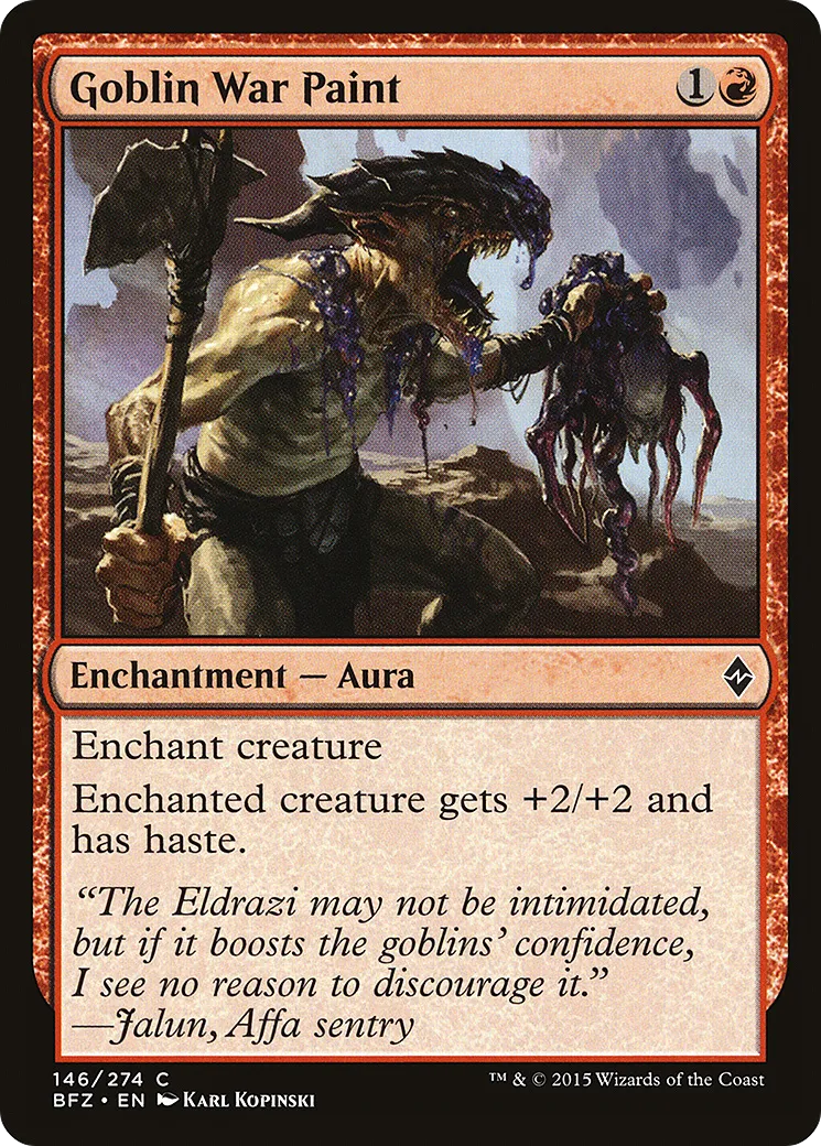 Goblin War Paint — Battle for Zendikar — Magic: The Gathering