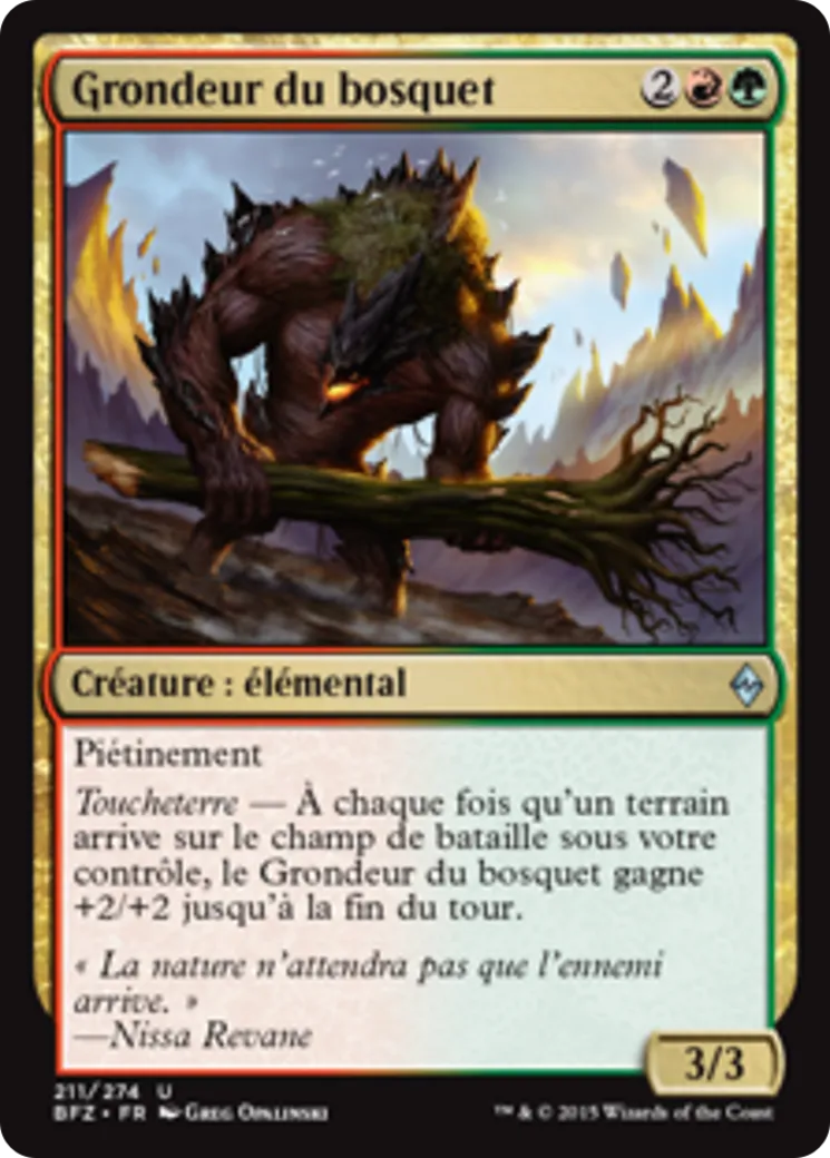 Grondeur du bosquet — Battle for Zendikar — Magic: The Gathering
