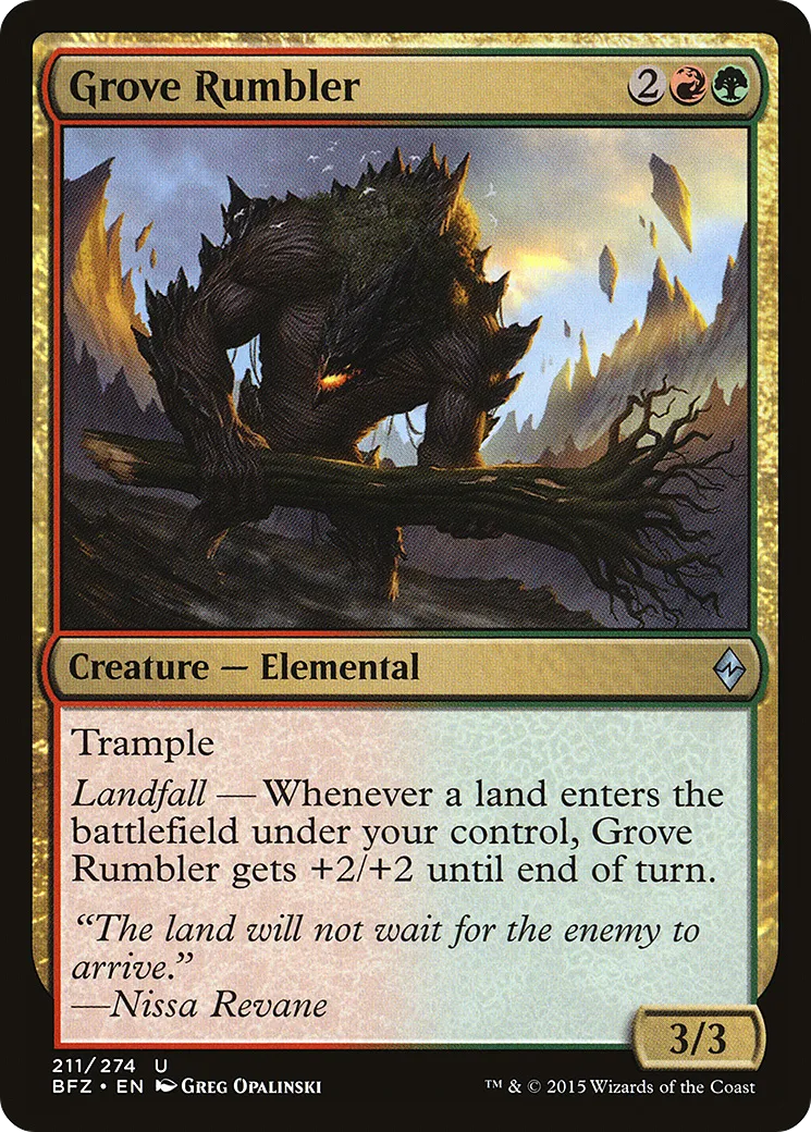 Grove Rumbler — Battle for Zendikar — Magic: The Gathering