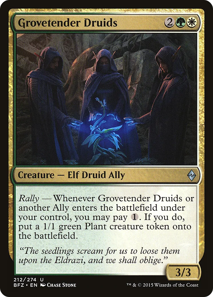 Grovetender Druids — Battle for Zendikar — Magic: The Gathering