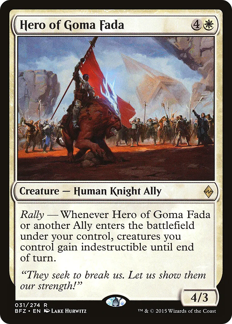Hero of Goma Fada from Battle for Zendikar - Magic: The Gathering