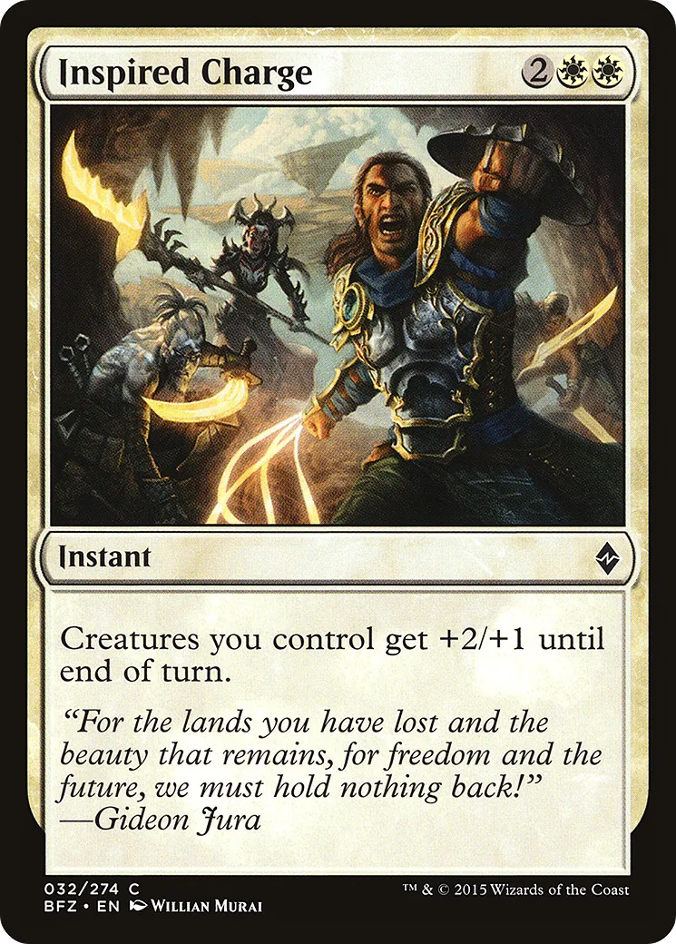 Inspired Charge — Battle for Zendikar — Magic: The Gathering