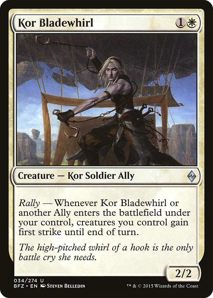 Kor Bladewhirl — Battle for Zendikar — Magic: The Gathering