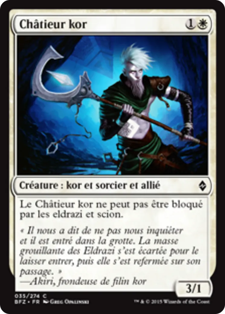 Châtieur kor — Battle for Zendikar — Magic: The Gathering