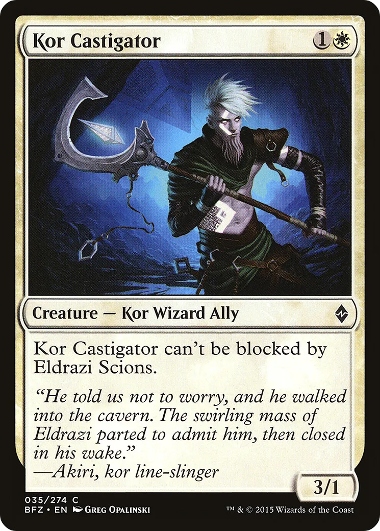 Kor Castigator from Battle for Zendikar - Magic: The Gathering