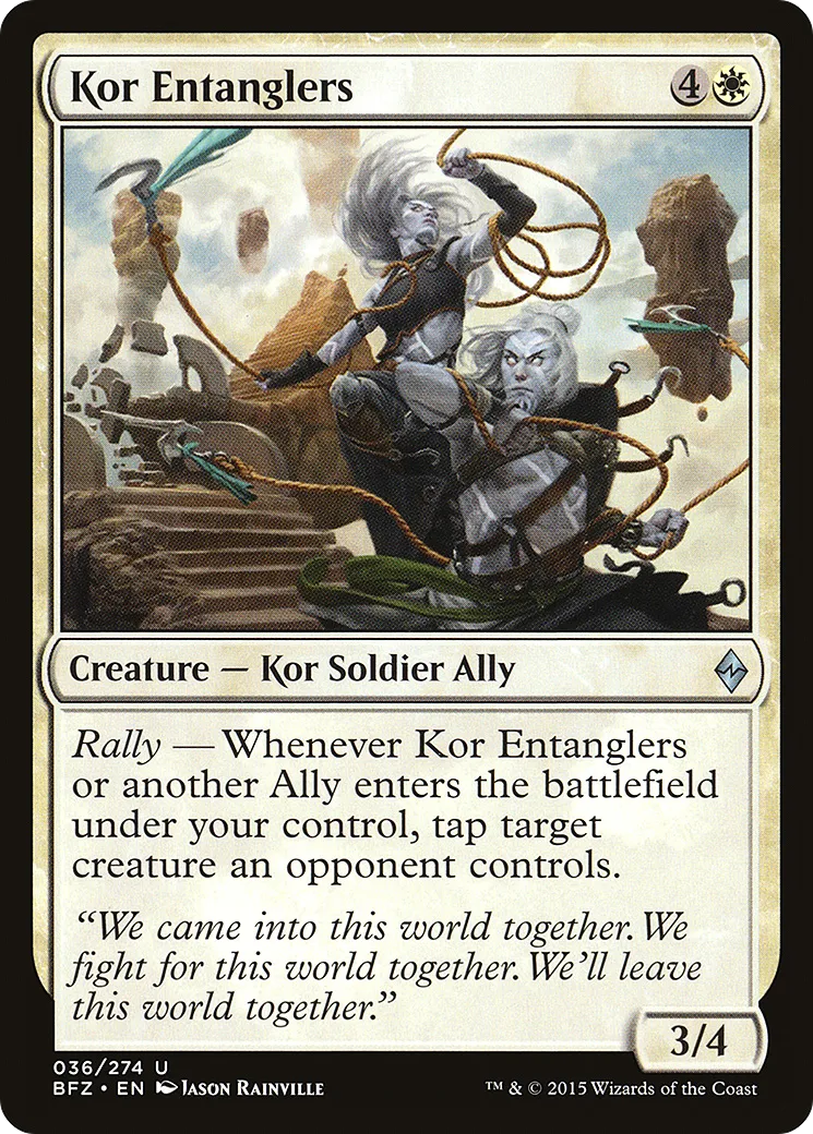 Kor Entanglers — Battle for Zendikar — Magic: The Gathering