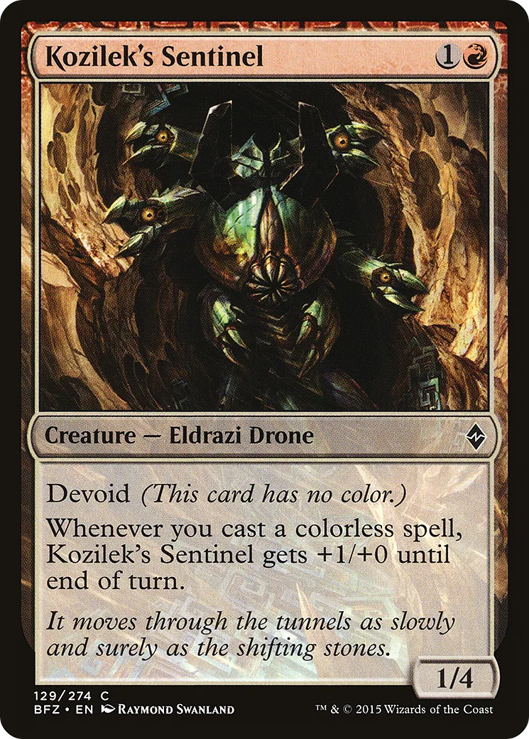Kozilek's Sentinel — Battle for Zendikar — Magic: The Gathering