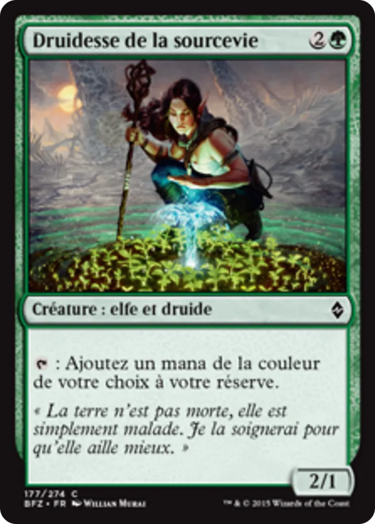 Druidesse de la sourcevie — Battle for Zendikar — Magic: The Gathering