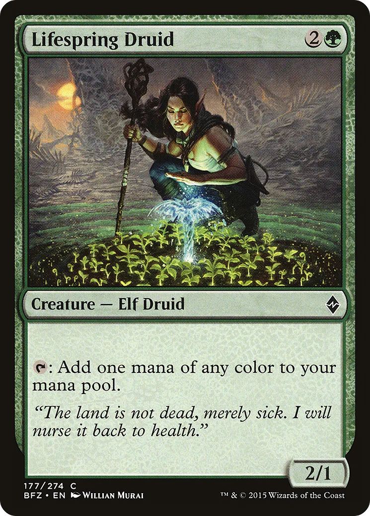 Druidesse de la sourcevie — Battle for Zendikar — Magic: The Gathering