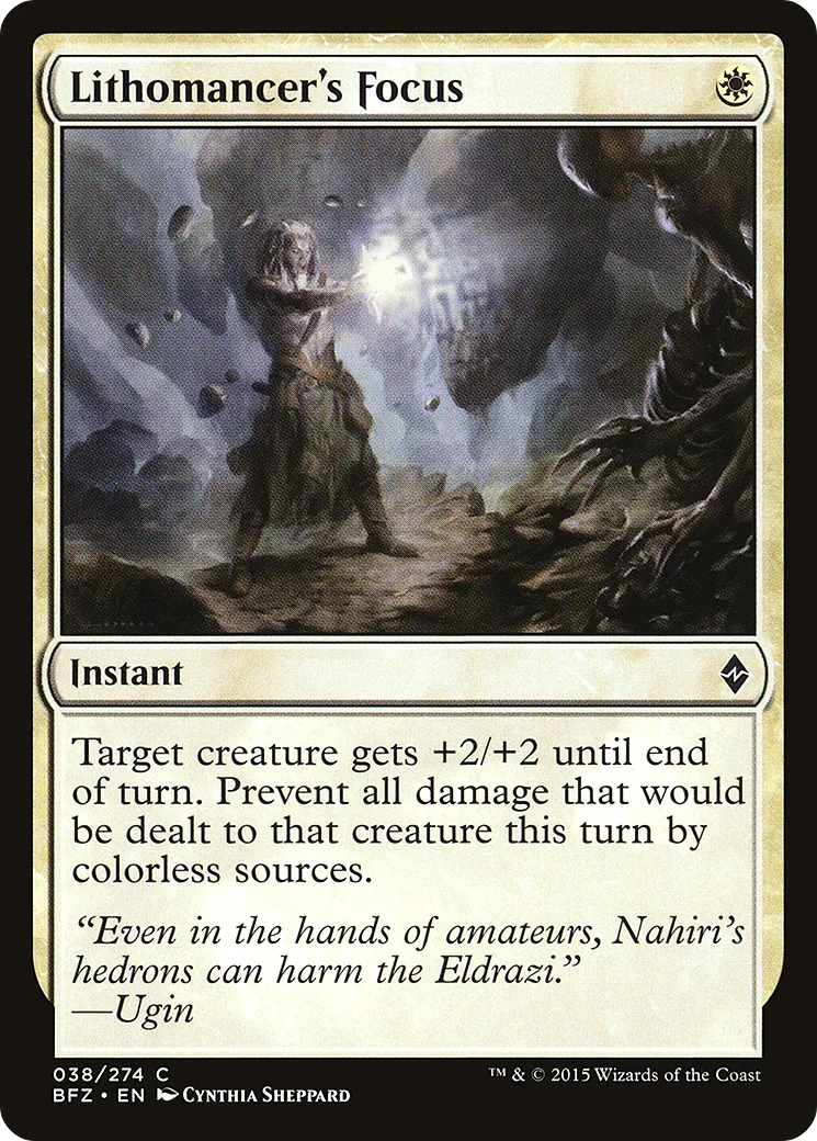 Lithomancer's Focus — Battle for Zendikar — Magic: The Gathering
