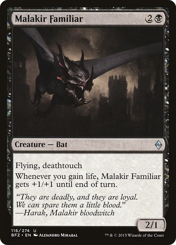 Malakir Familiar — Battle for Zendikar — Magic: The Gathering