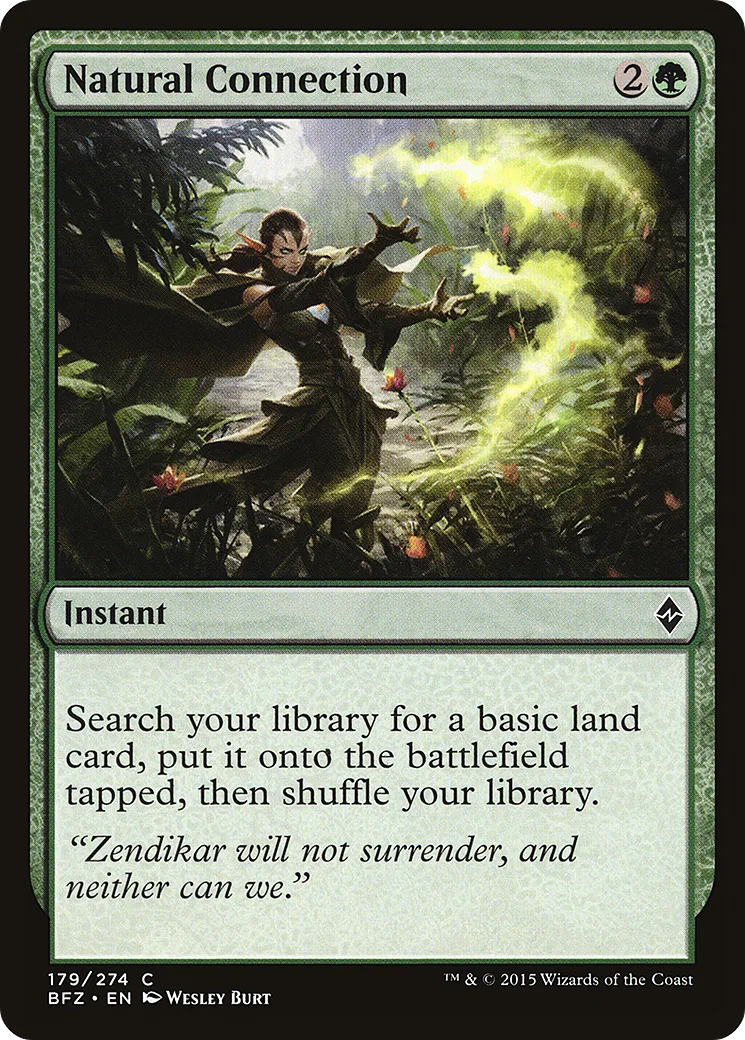 Connexion naturelle — Battle for Zendikar — Magic: The Gathering