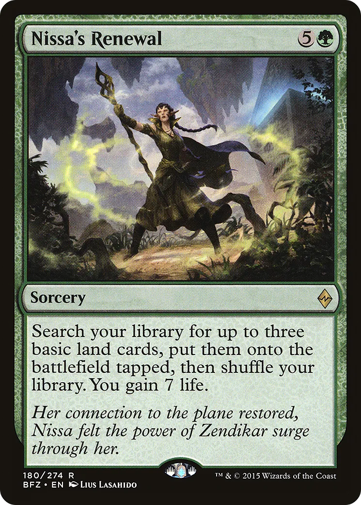 Nissa's Renewal — Battle for Zendikar — Magic: The Gathering