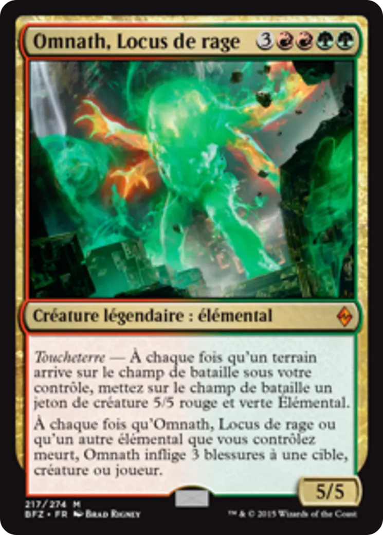 Omnath, Locus de rage — Battle for Zendikar — Magic: The Gathering