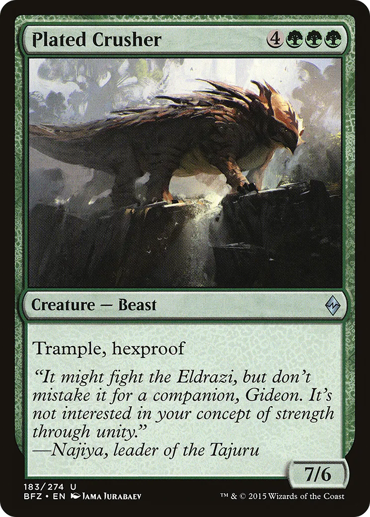 Plated Crusher — Battle for Zendikar — Magic: The Gathering