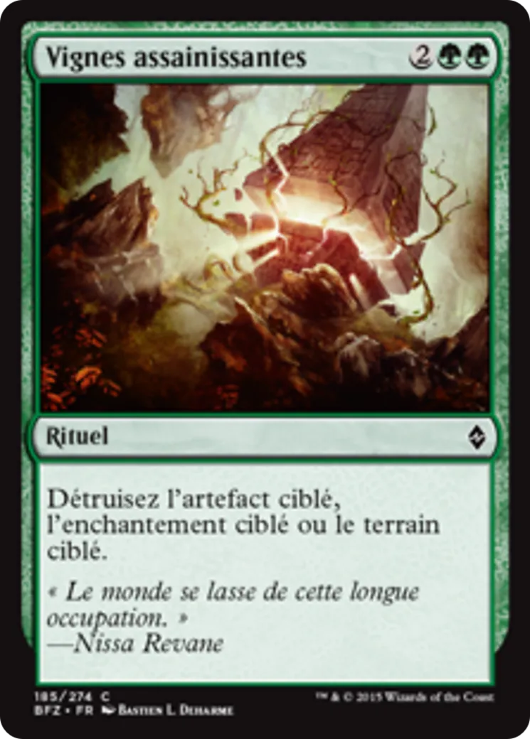 Vignes assainissantes — Battle for Zendikar — Magic: The Gathering