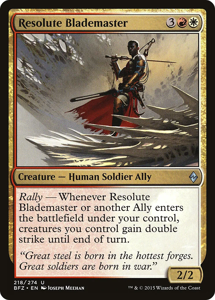 Resolute Blademaster — Battle for Zendikar — Magic: The Gathering
