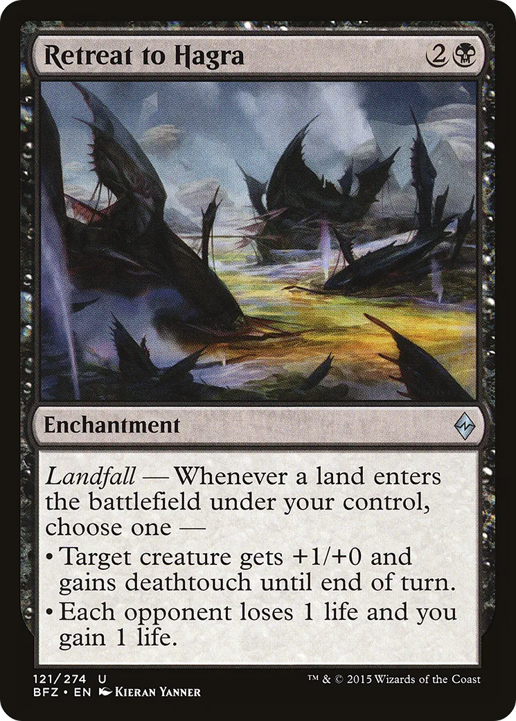 Repli vers Hagra — Battle for Zendikar — Magic: The Gathering