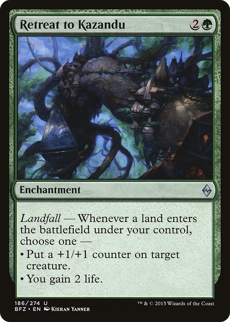Retreat to Kazandu from Battle for Zendikar - Magic: The Gathering