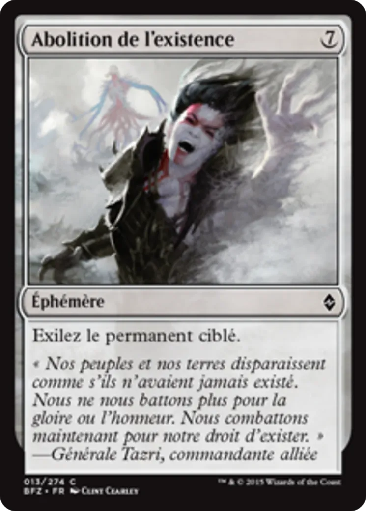 Abolition de l'existence — Battle for Zendikar — Magic: The Gathering