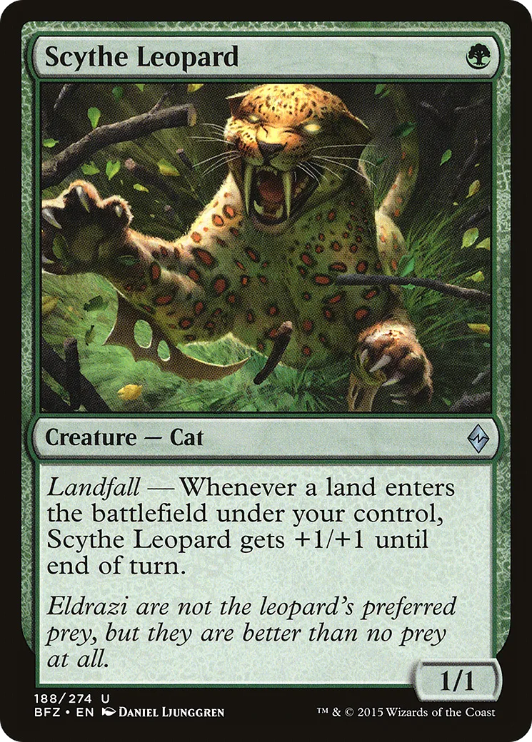 Scythe Leopard — Battle for Zendikar — Magic: The Gathering