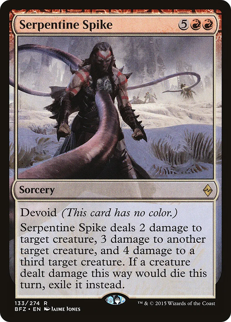Serpentine Spike — Battle for Zendikar — Magic: The Gathering