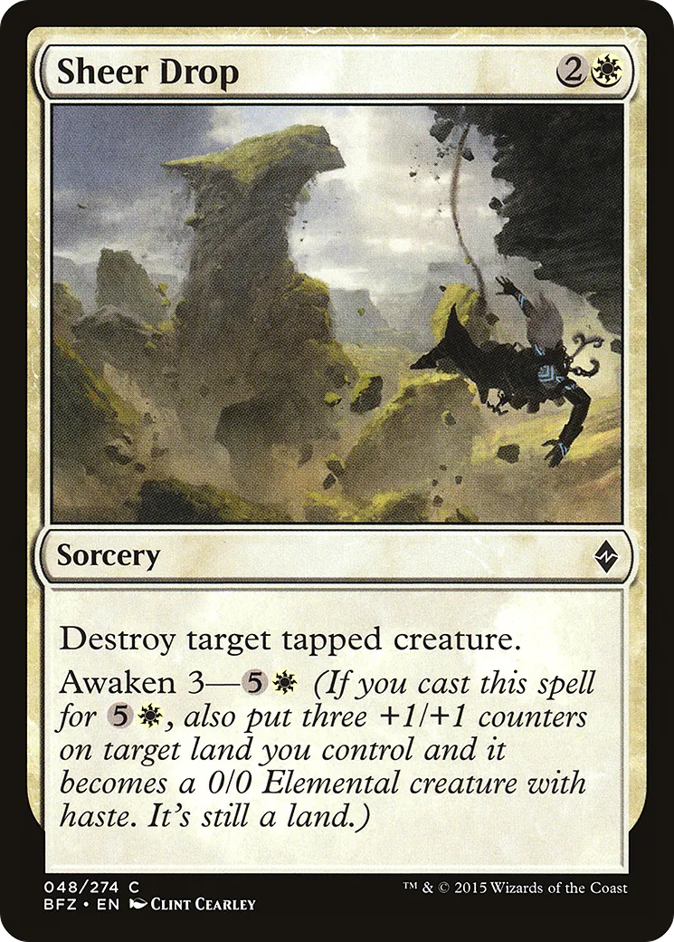 Sheer Drop from Battle for Zendikar - Magic: The Gathering
