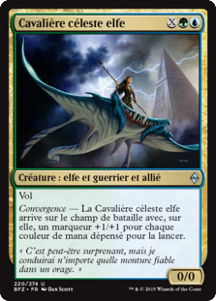 Cavalière céleste elfe from Battle for Zendikar - Magic: The Gathering